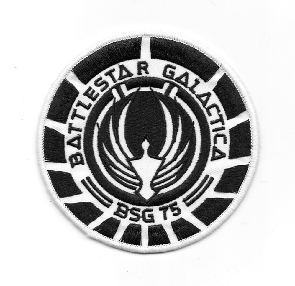 Battlestar Galactica BSG 75 Marines Logo Black Embroidered Patch 4"