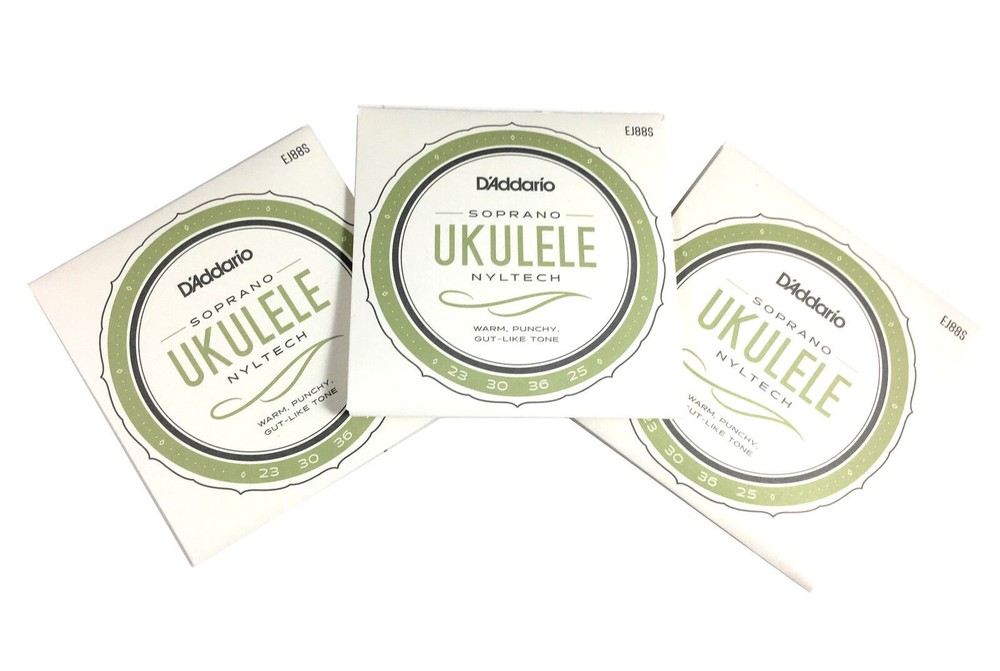 D'Addario Ukulele Strings 3 Sets Nyltech Soprano EJ88S Uke