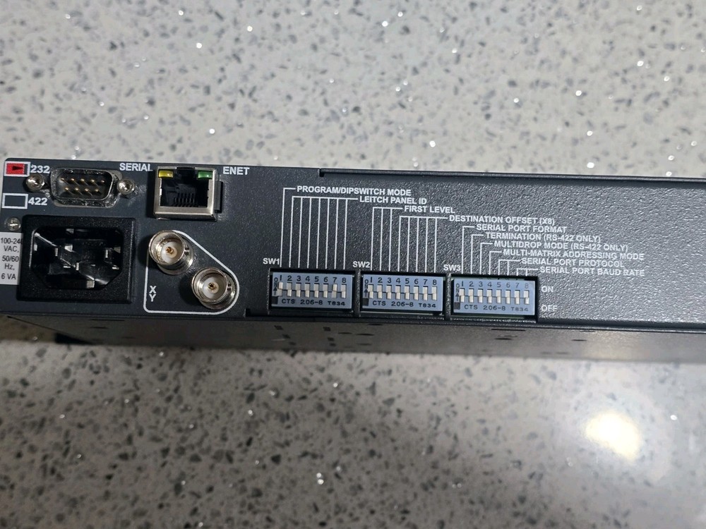 Harris RCP-16X4P Rackmount Remote 16x4 Programmable Crosspoint Pushbutton Panel