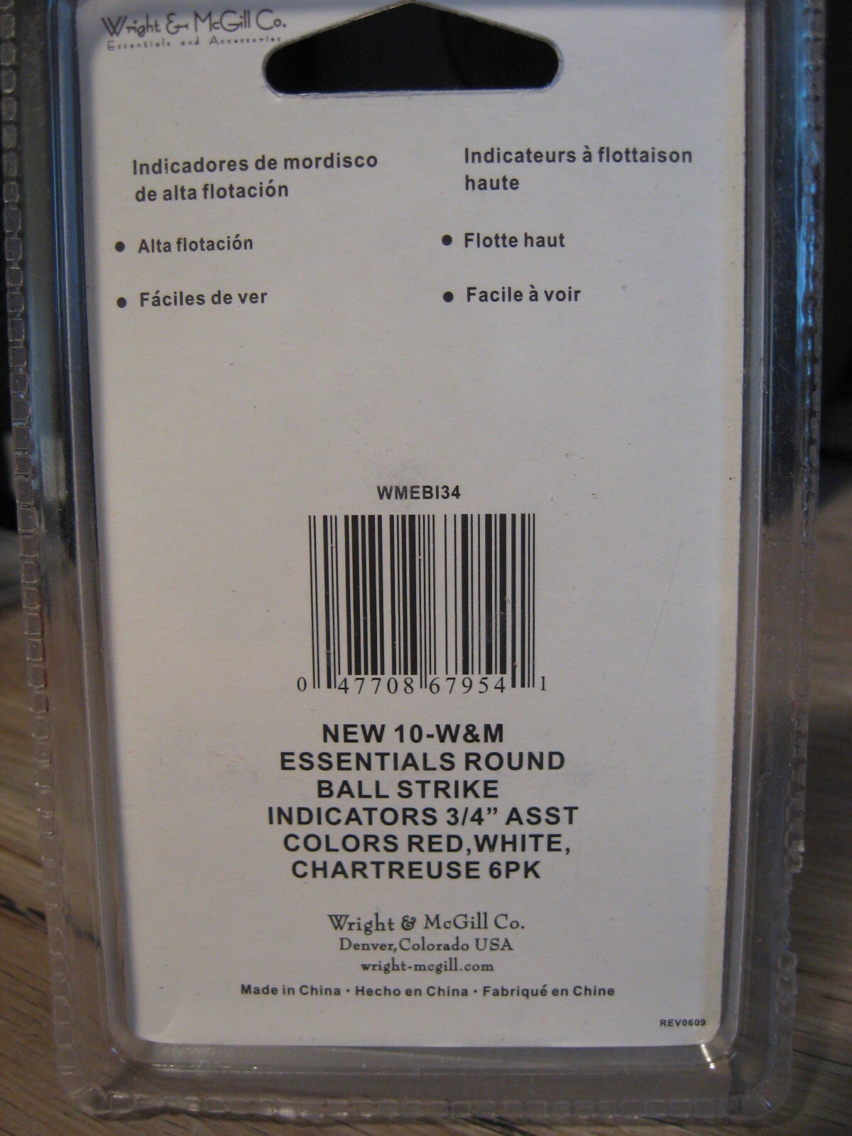 6 Pk Eagle Claw Strike Indicators - 3/4" Size Large - 2 Each Color