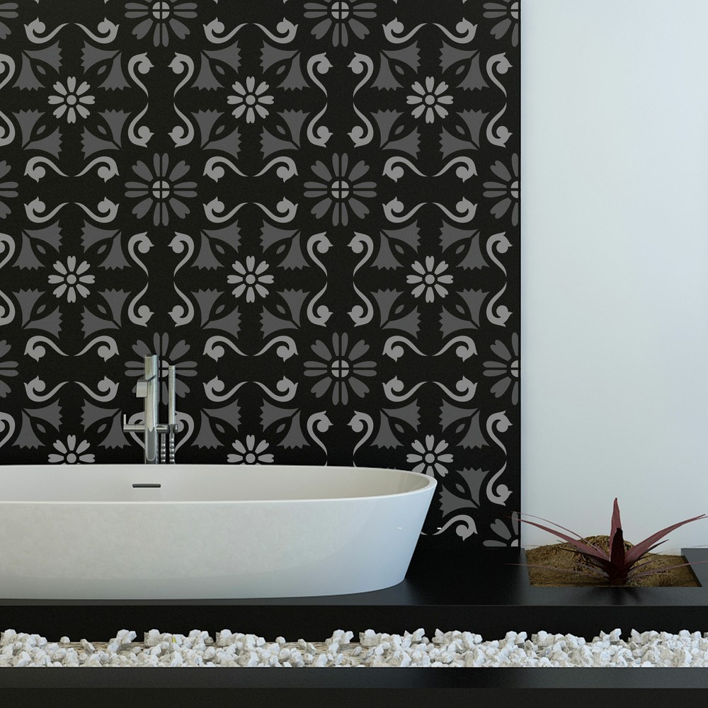 ESCALOS Tile reusable PLASTIC Stencil // Moroccan Geometric // Floor Wall