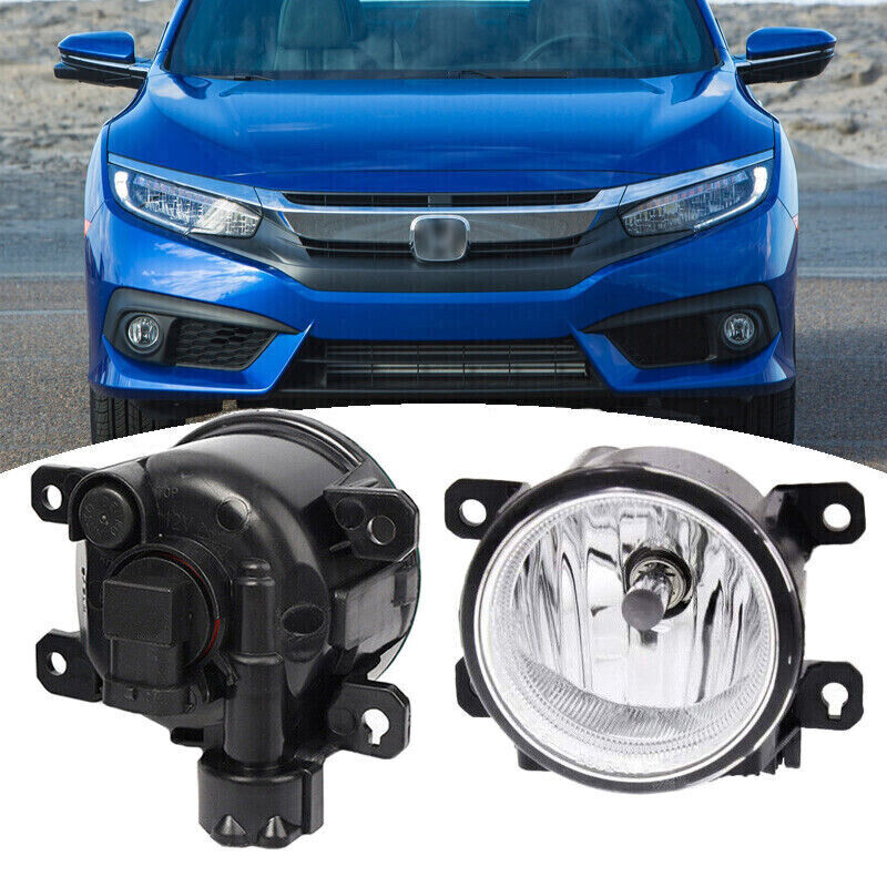 Fit 2016 2017 2018 2019 2020 2021 Honda Civic H8 Halogen Fog Lights Lamps Pair