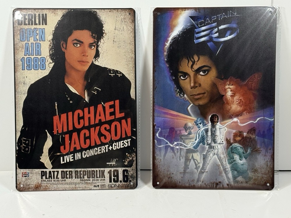 Micheal Jackson Metal Tin Signs Berlin Concert Poster Open Air Captain EO Movie