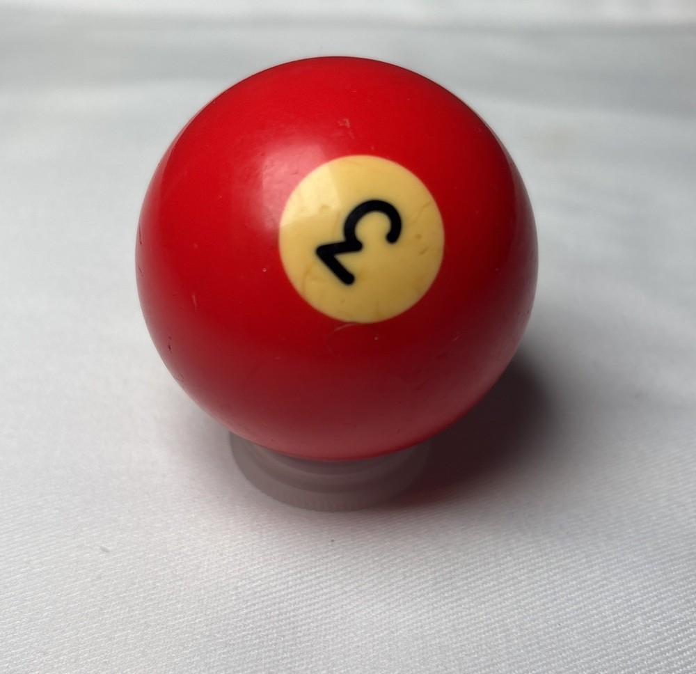 Vintage Bakelite Solid Red #3 Ball Billiard Pool Replacement 2 1/4" Standard