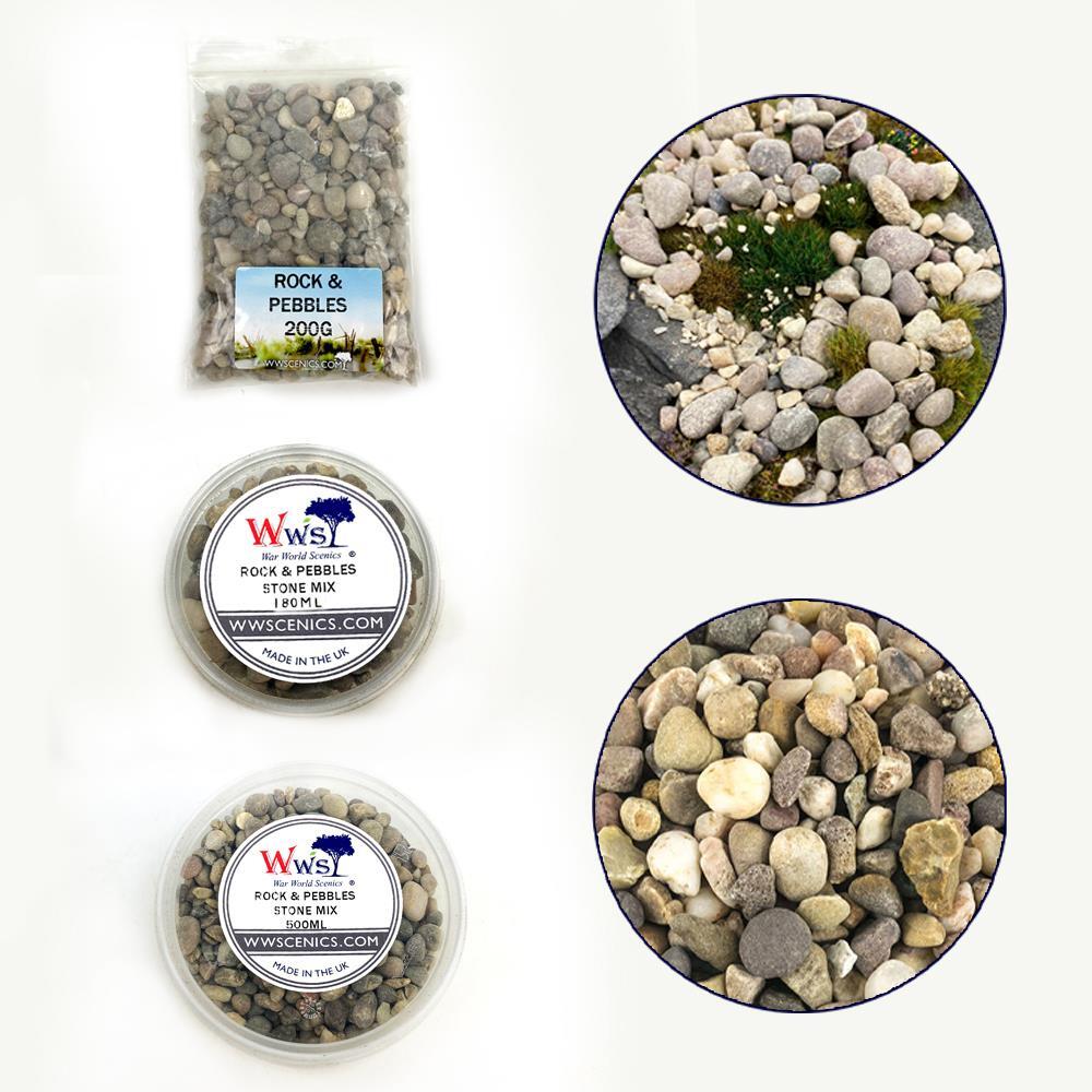 Rock & Pebble Stone Mix | Wargame Scenery & Basing Material