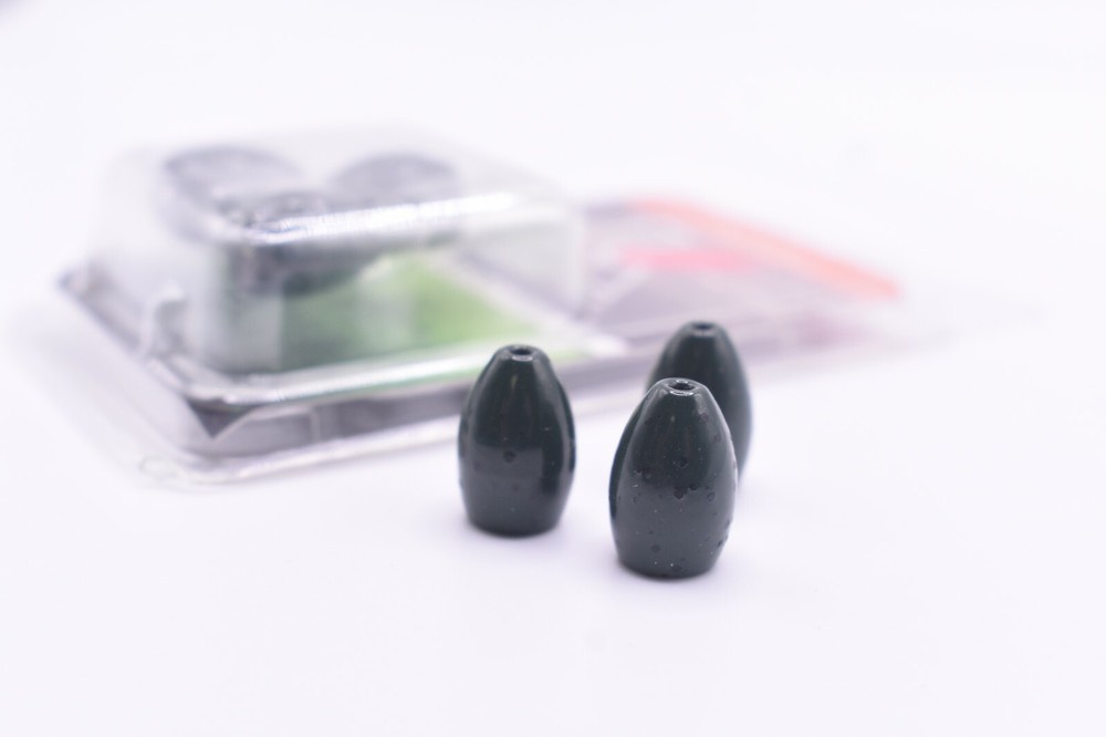 Tungsten Flipping Weights 3/8 oz (3 per pack) Watermelon/Black Flake