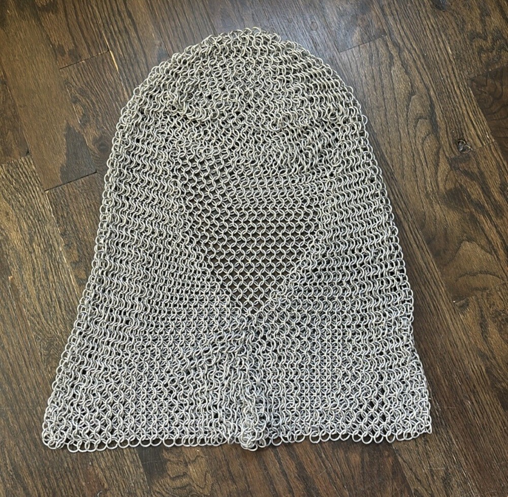 Chainmail Headpiece Metal Coif Handmade