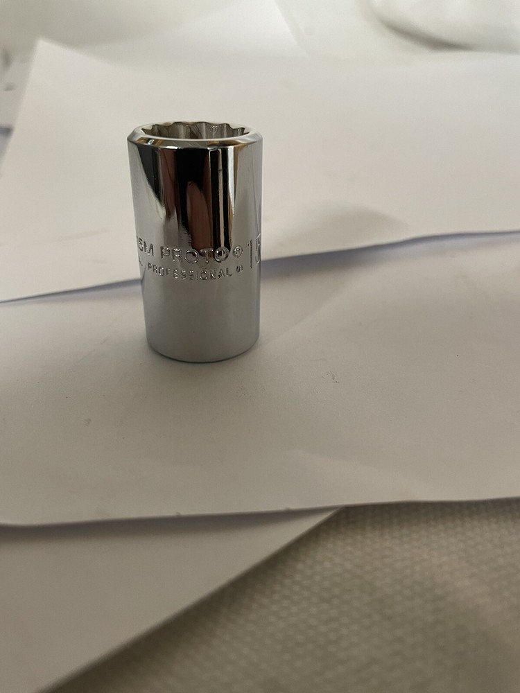 Proto J5415M 15mm 1/2” Drive 12 Point Chrome Socket
