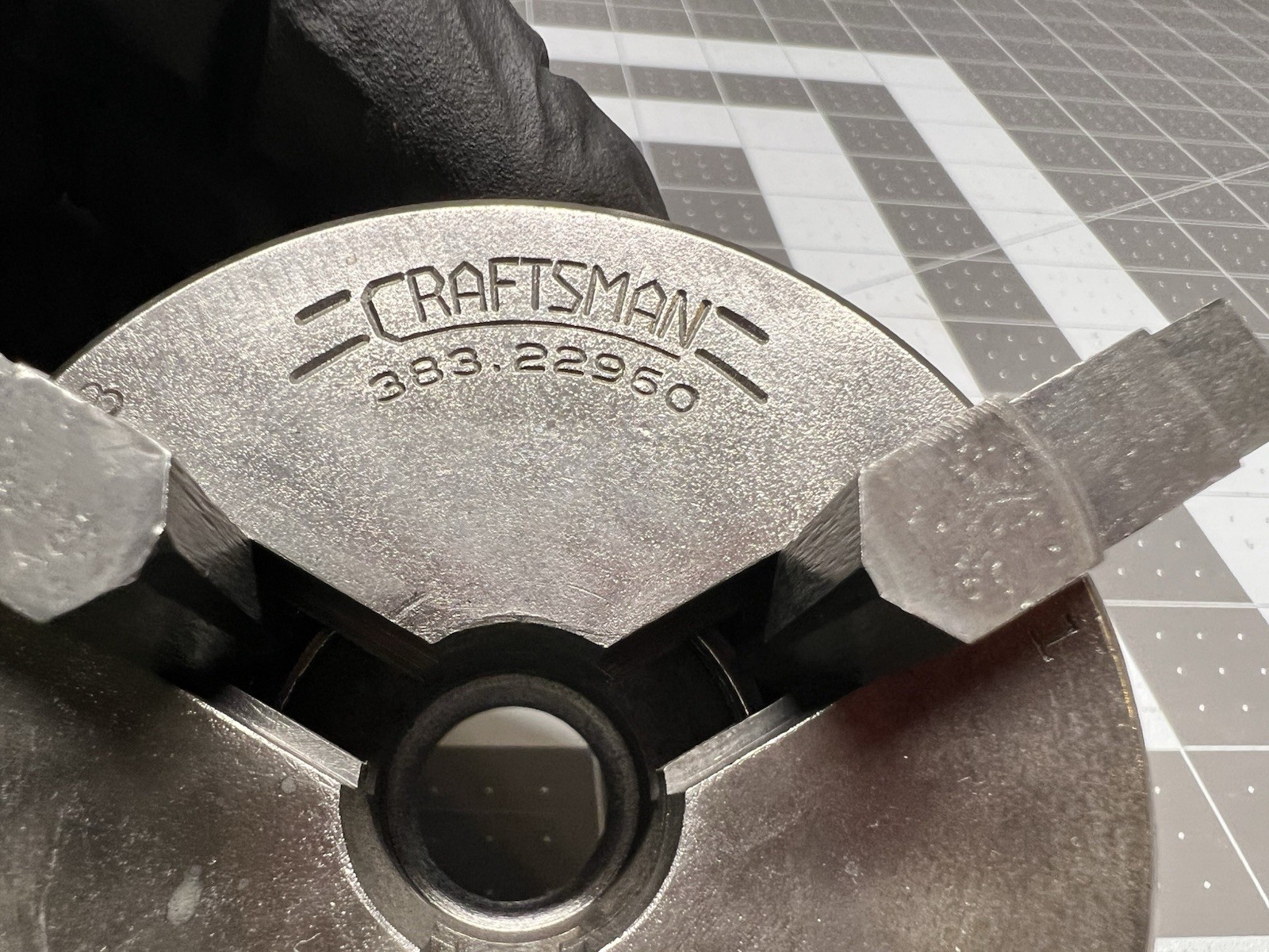 Vintage CRAFTSMAN 3" Inch 3 Jaw Lathe Chuck No.383.22960 3/4"-16TPI Mount