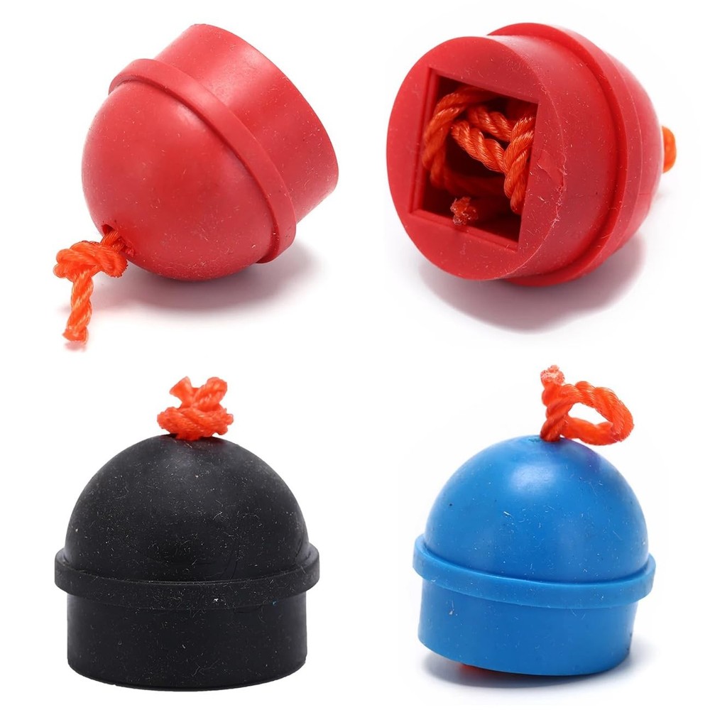 4 Pack Pool Chalk Cubes Holder with Cord String Anti-Lost Snooker Practical T...