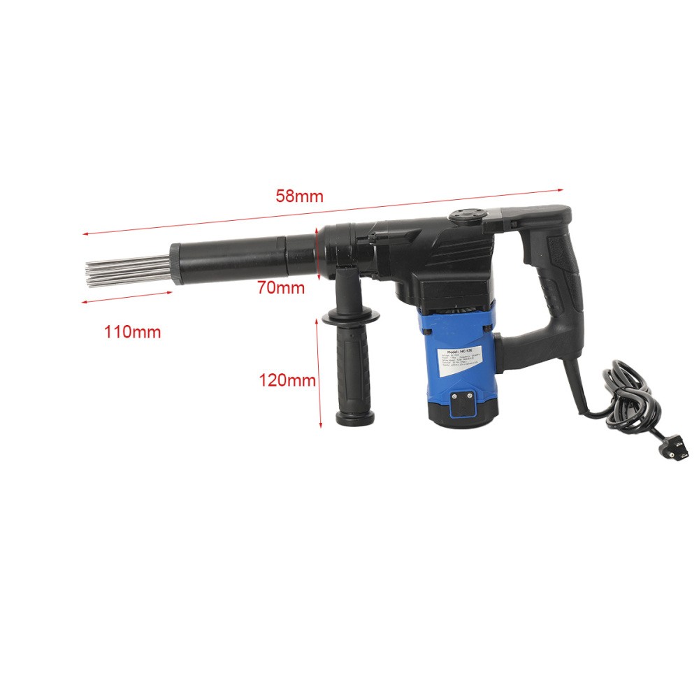 110V Electric Needle Scaler Needle Derusting Gun Marine Rust Removal Tool