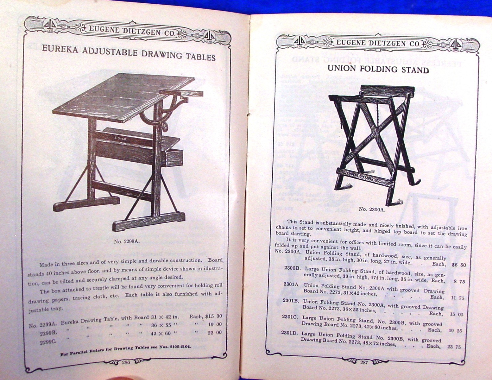 1910 Dietzgen Surveying & Drafting Insts. Catalog