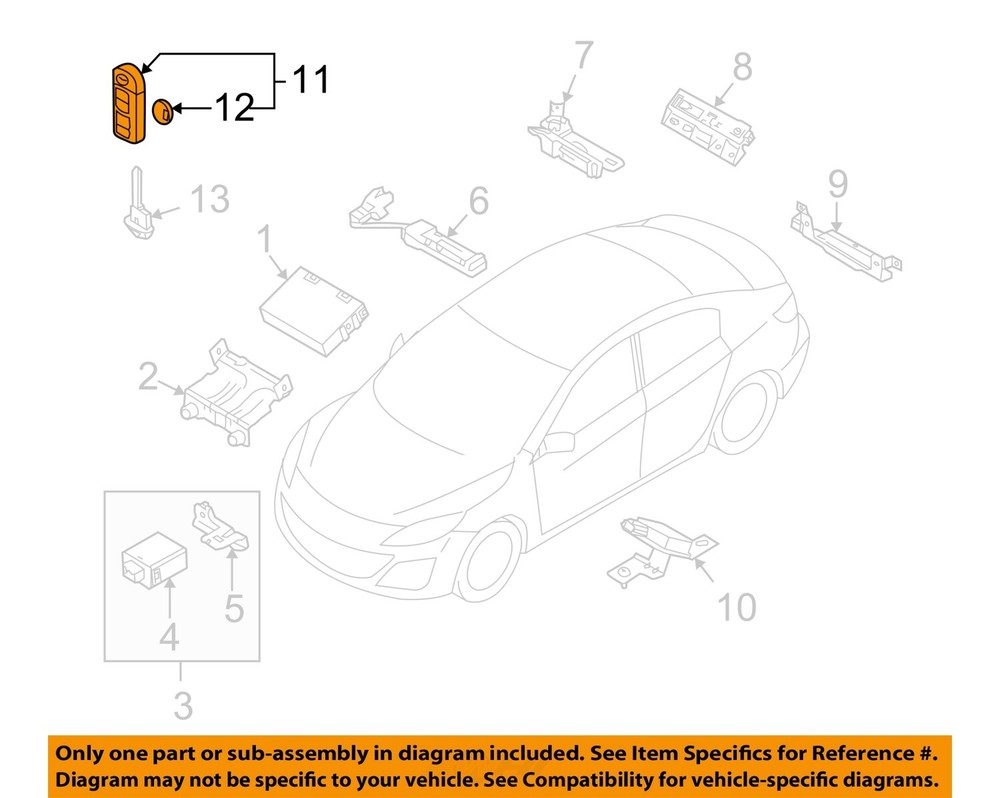 MAZDA OEM 2013 3 Electrical Electrical Components-Transmitter BCY1675RY