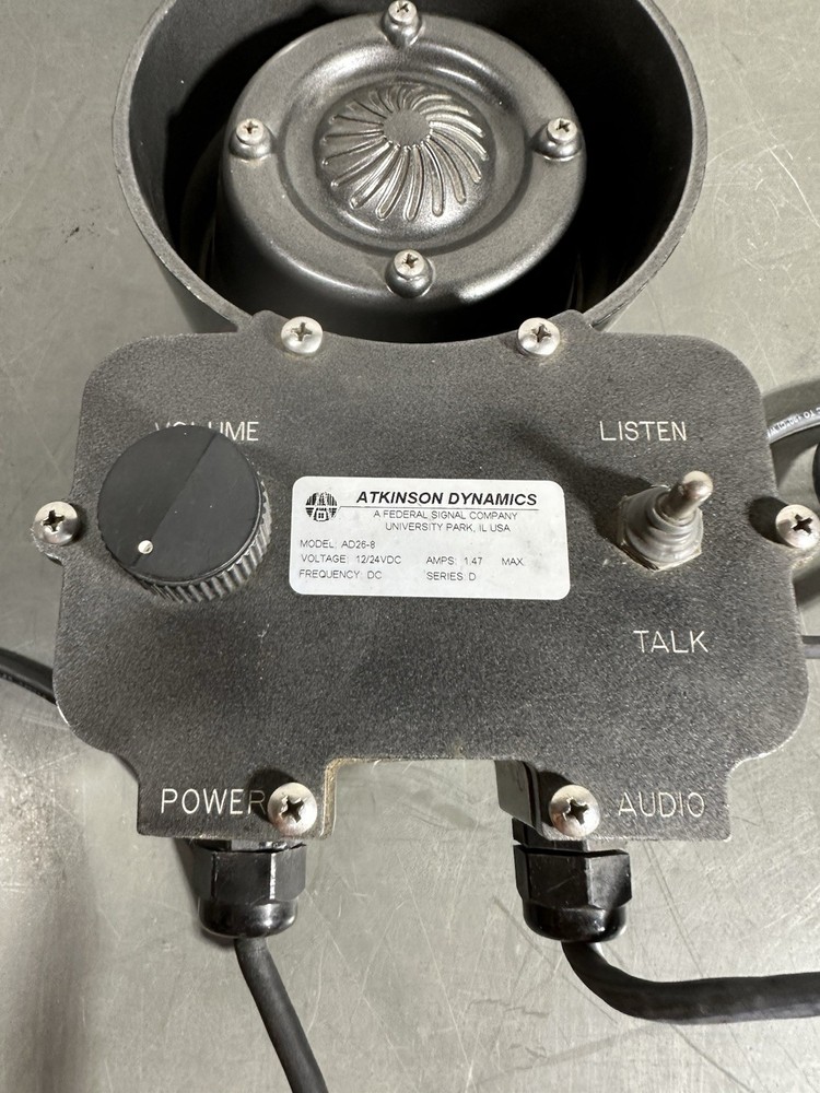 MINT Atkinson Dynamics AD26-8 12V Fire Truck Intercom Speaker