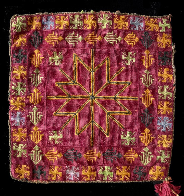 VINTAGE CENTRAL ASIAN SILK EMBROIDERY