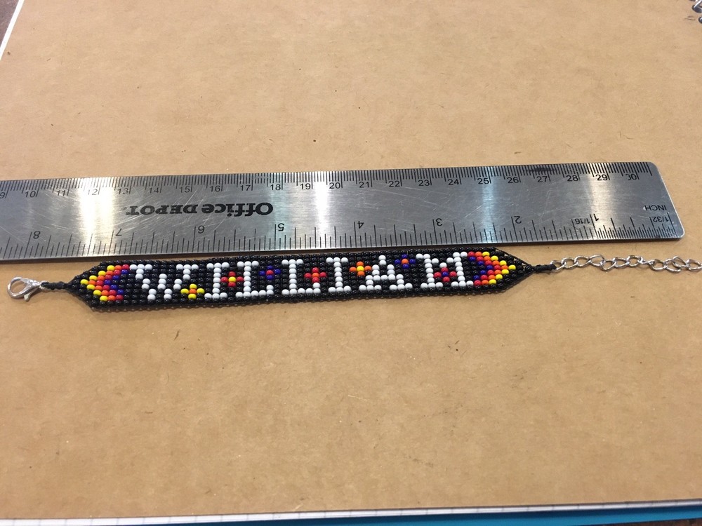 Model #A105, Czech Hand Beaded Bracelet.