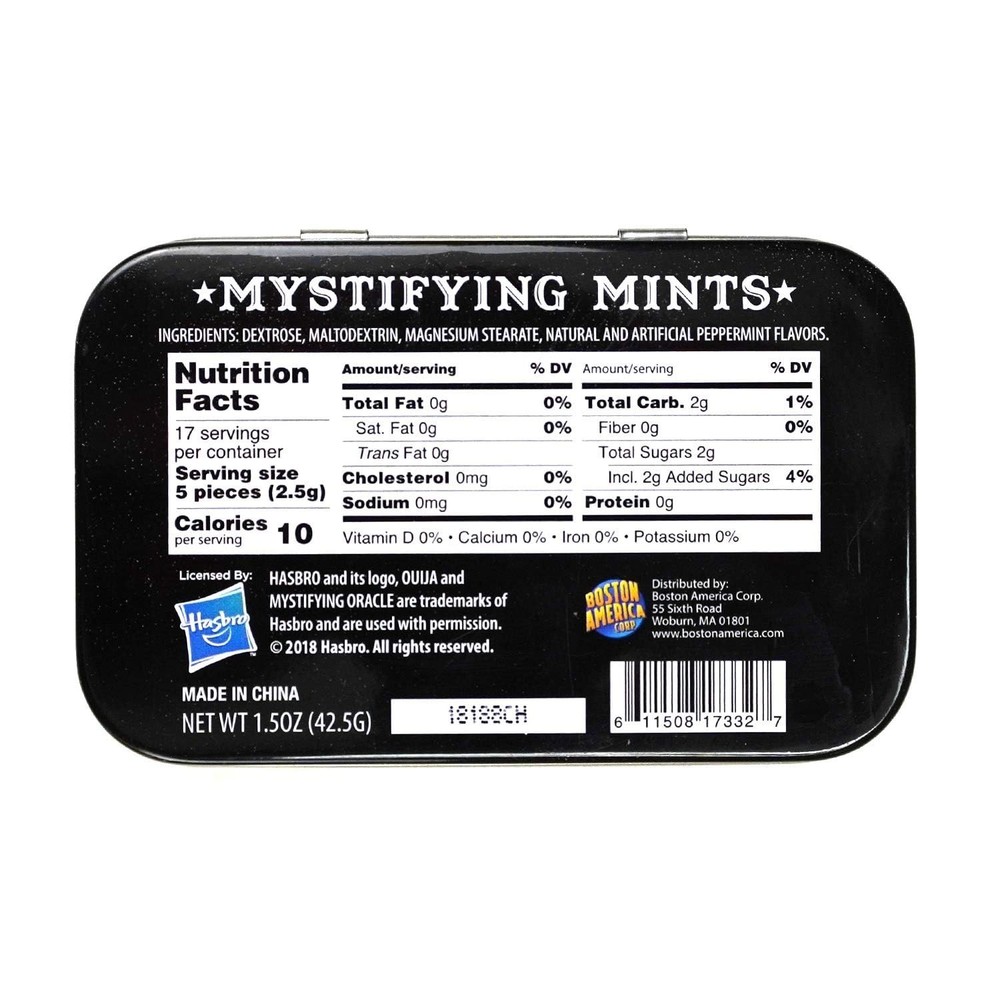 Mystifying Mints Ouija Board Tin with Planchette Shapped Mints (2 Pack)