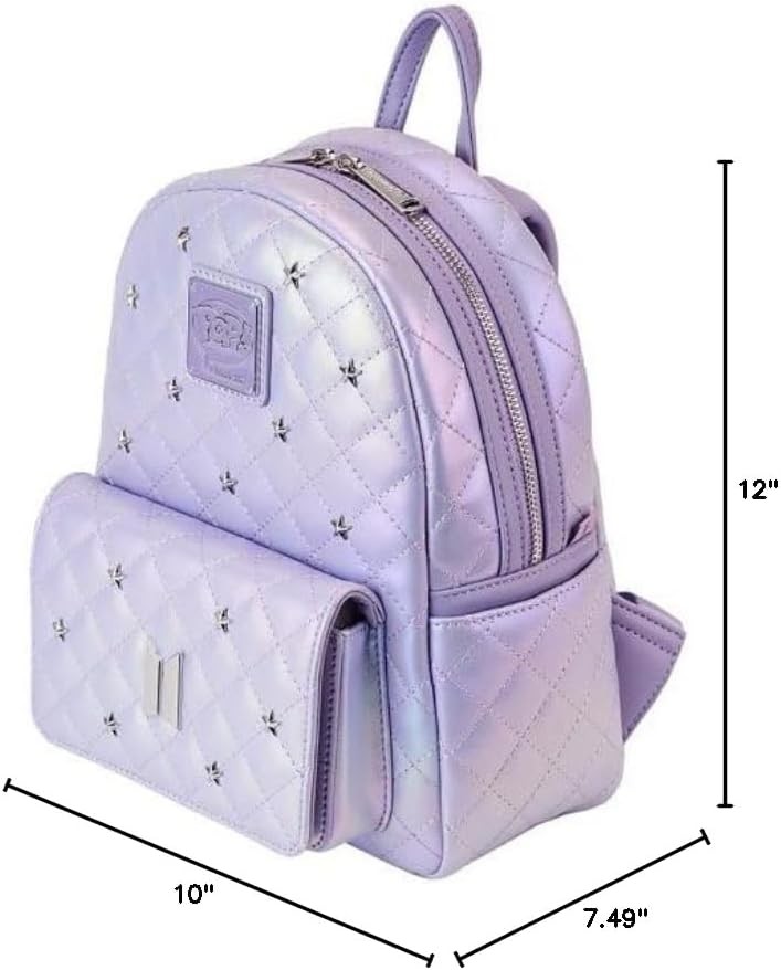 Loungefly BTS Logo Iridescent Purple Mini Backpack