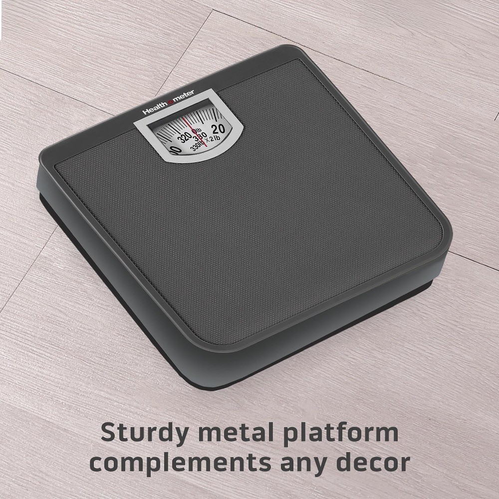 Compact Dial Bathroom Scale, 330 lb. Capacity, Sturdy Metal Platform