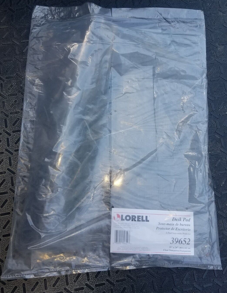 1 Lorell Rectangular Crystal-clear Desk Pad 24" Width x 19" Depth - LLR39652