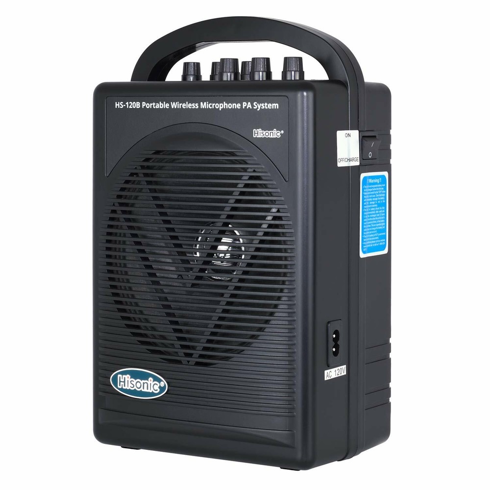 Hisonic HS120B Portable Speaker System with Wireless Microphones