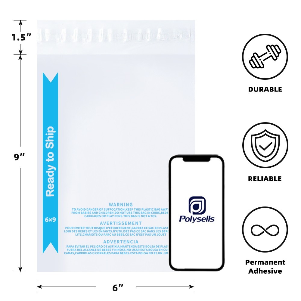 Clear Poly Bags with Suffocation Warning - 6x9,8x10,9x12,11x14,12x15,14x20,18x24