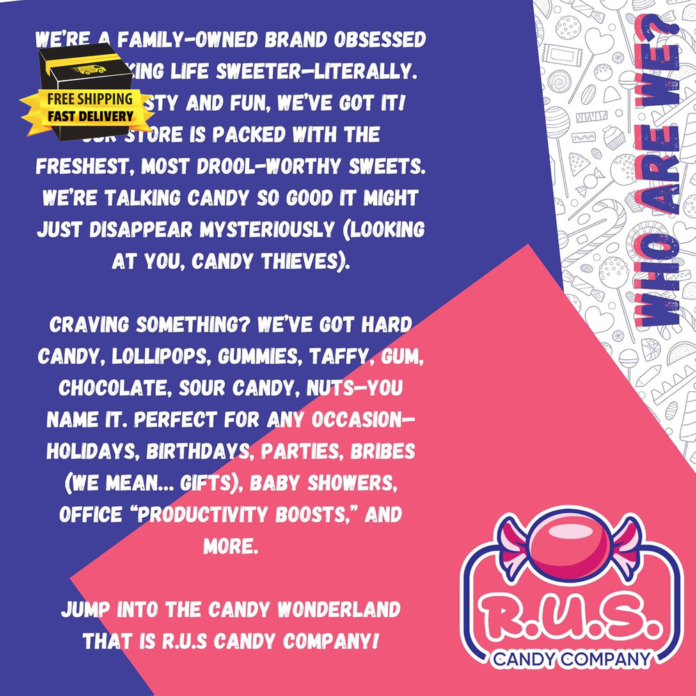 Strawberry Filled Hard Candy – Bulk Wrapped Fruit Candy by – Individually Wrapp