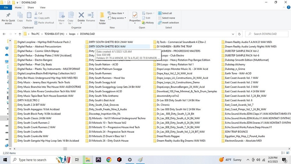 5TB hard drive full of loops, samples, refills, Rex, Native instrument programs