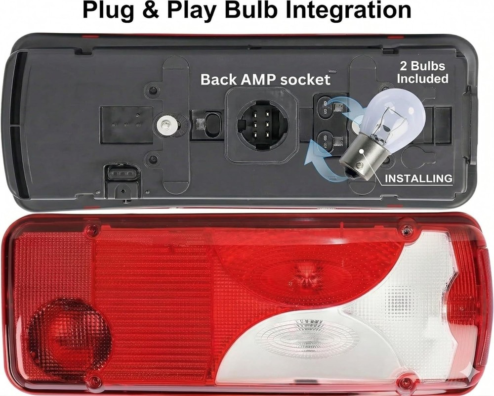 RIGHT DRIVER TAIL LIGHT WITH BULBS SOCKET SPRINTER CHASSIS CAB 06+