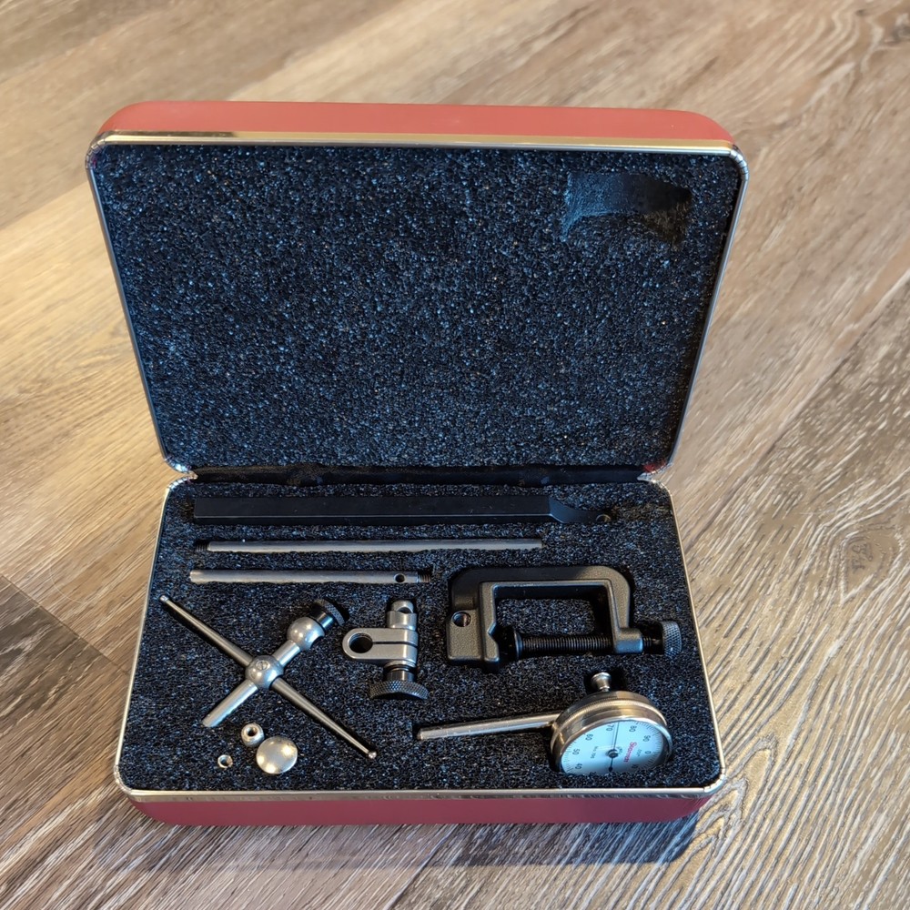 Starrett 196 Dial Indicator Set .001" w/ back plunger