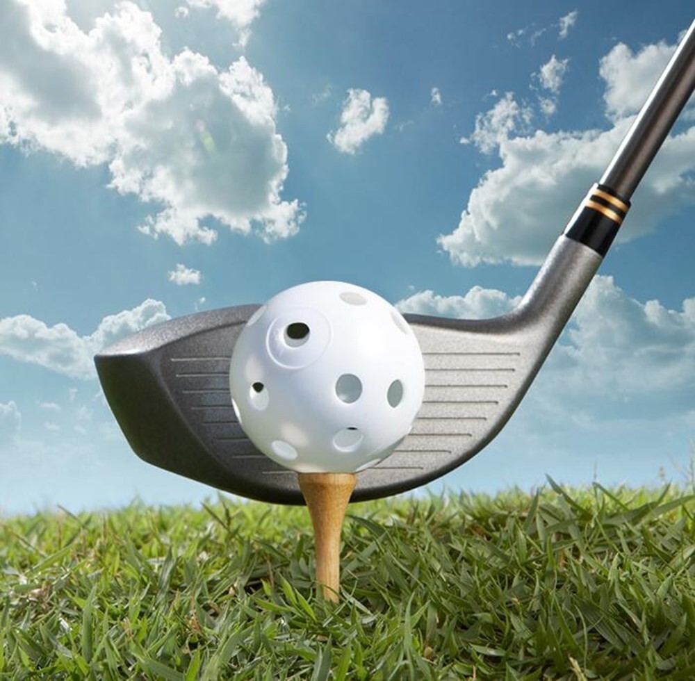 24 Count Plastic Practice Golf Balls Perforated Training Swing Simulator Range