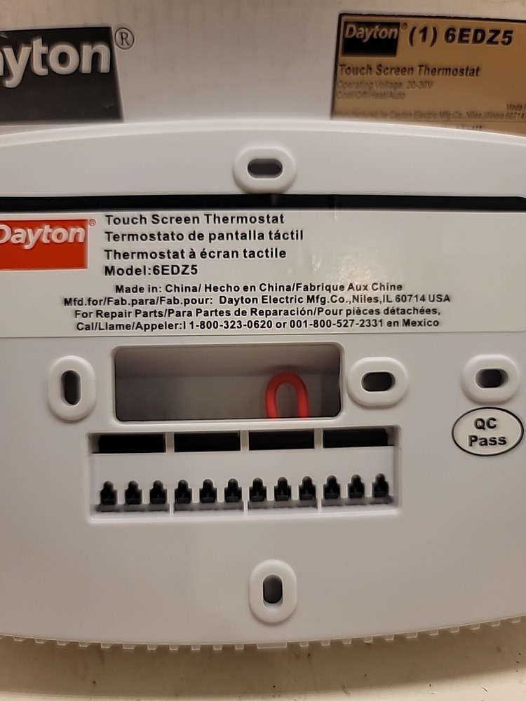 dayton touch screen thermostat 6edz5