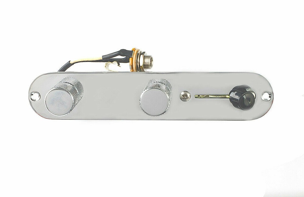 Precision Made Modern Telecaster Wiring Harness Plate and Knobs-Treble Bleed TB