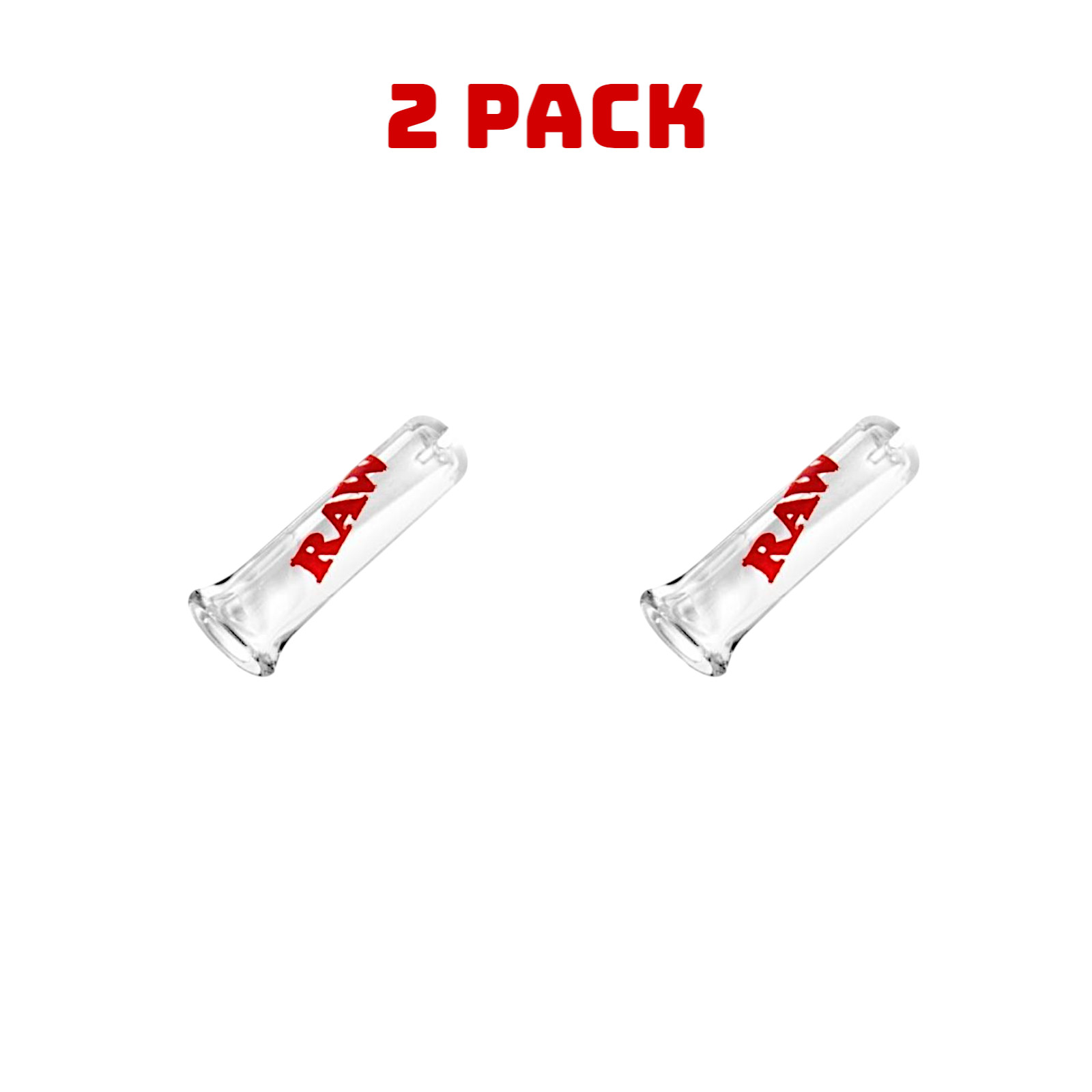 2 Pack RAW X-Tips Glass Filter Tip High-Quality Glass Reusable – Flat Mouthpiece