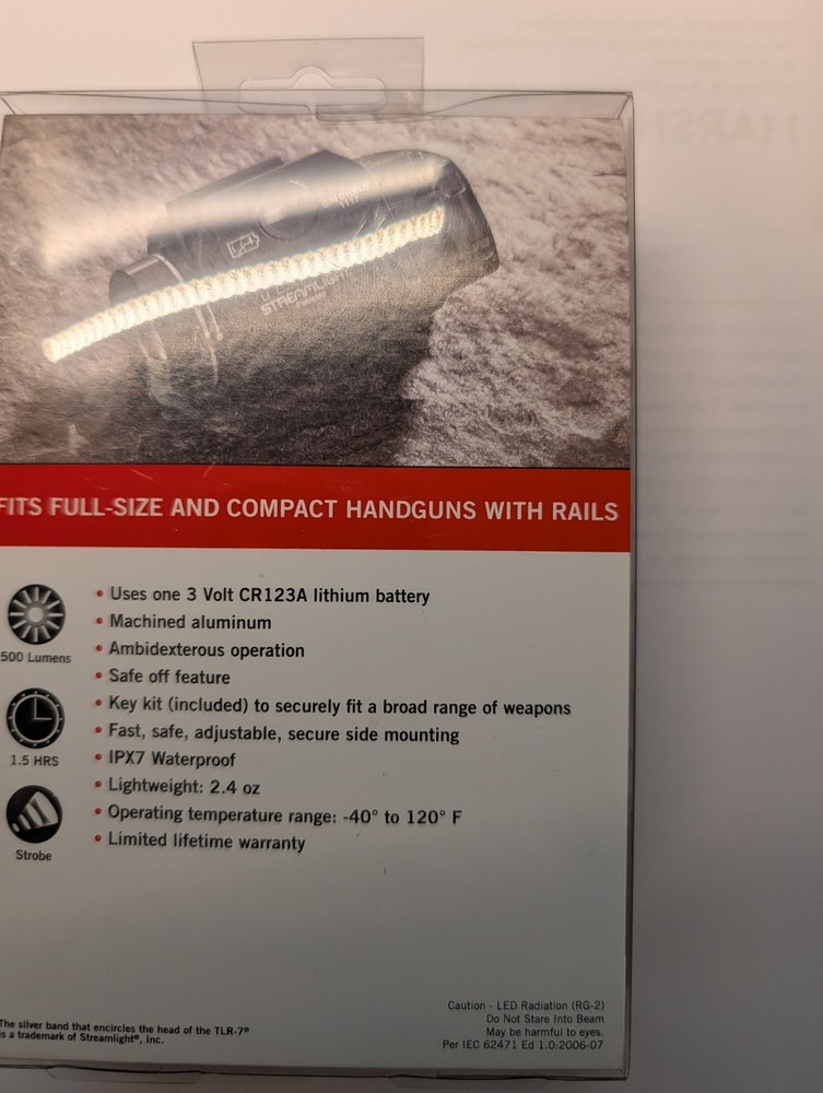 Streamlight TLR-7 LED tactical flashlight with 500 lumens