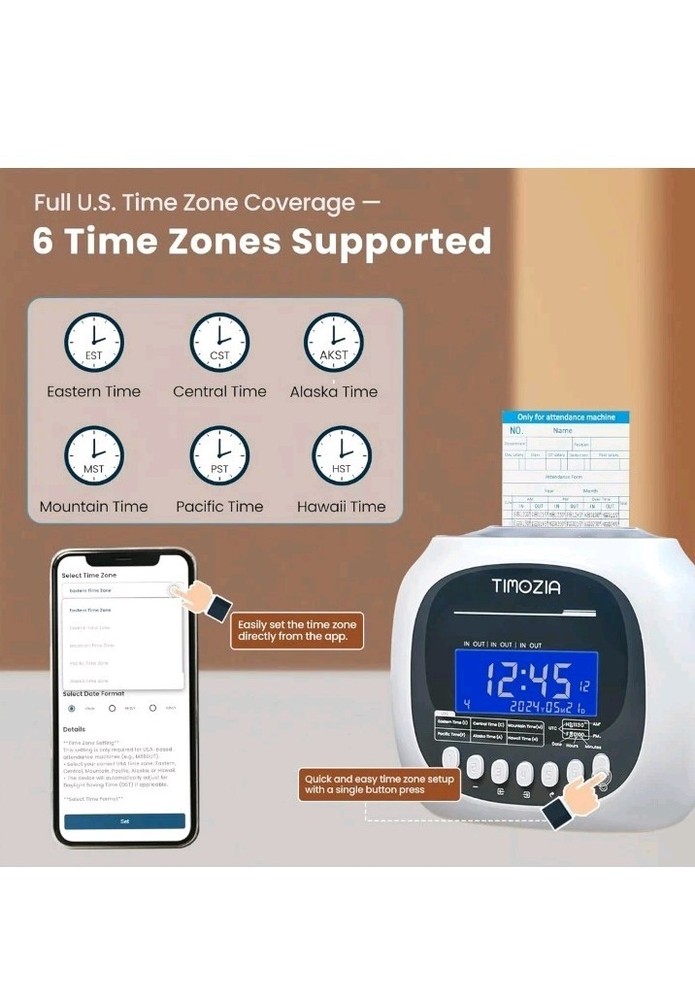 Timozia Time Clock For Small Buisness NIB