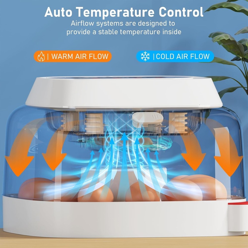 12 Egg Incubator for Hatching Eggs with Automatic Egg Turning Egg Candler Gift