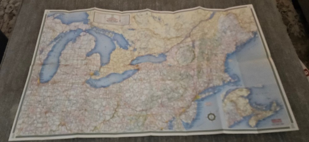1953 Cities Service Road Map: Northeastern States