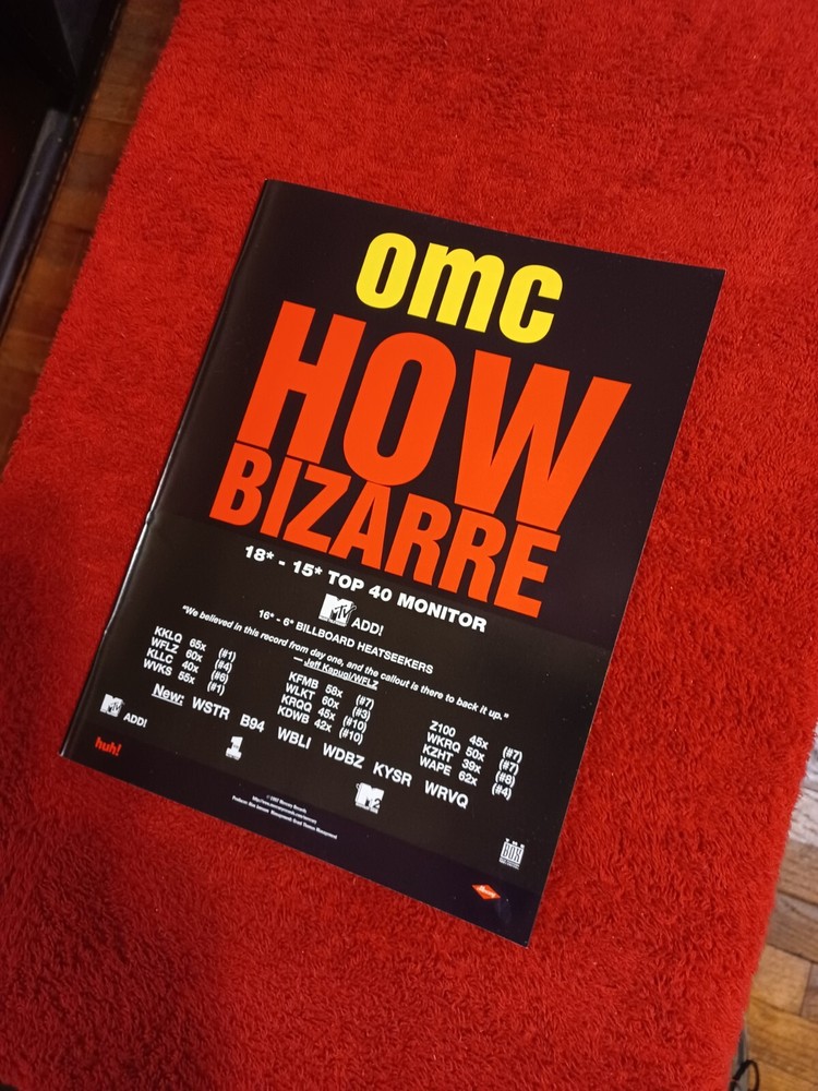 OMC - 1997 US Full-Page Ad 'How Bizarre' Single Release (HITS Magazine)