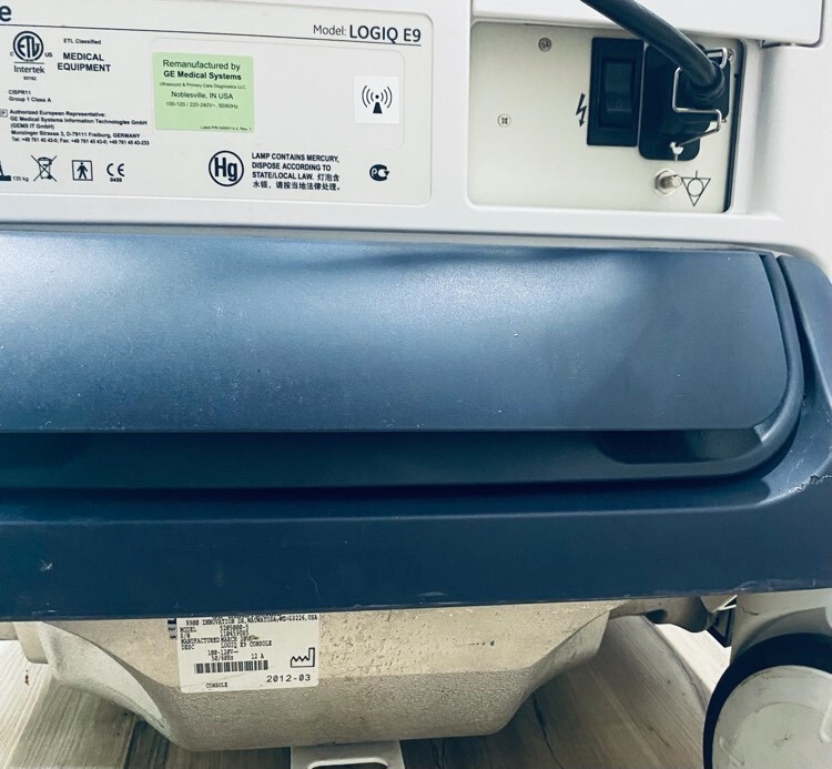GE Logiq E9 Ultrasound System [DOM:2012]