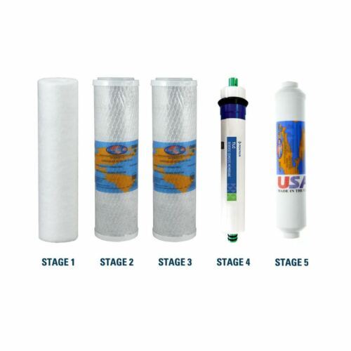 PuROLine PL50T50 Ro Filter Replacement Kit with RO Membrane