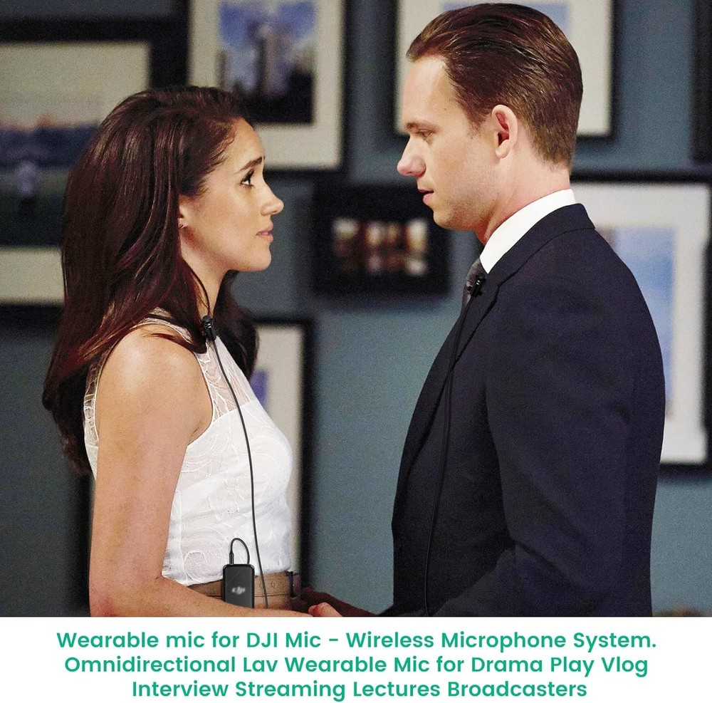 2 Pack Lavalier Microphone Compatible with DJI Mic 2 & Rode Wireless Pro/Wireles