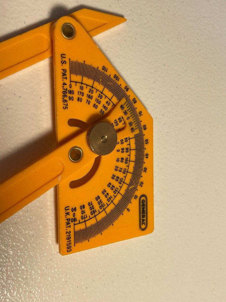 General Tools 29 Plastic Protractor and Angle Finder Yellow measuring tool