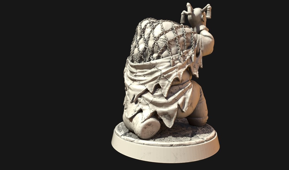 1 - 40mm Bouffon, Hunchback Jester elden souls ring style round evil