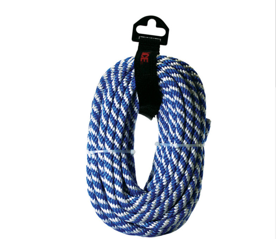Blue/White Solid Braided Poly Derby Rope 3/8 in. D X 50 ft. L Ace