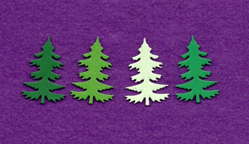 PINE TREE # 13 die cuts scrapbook cards