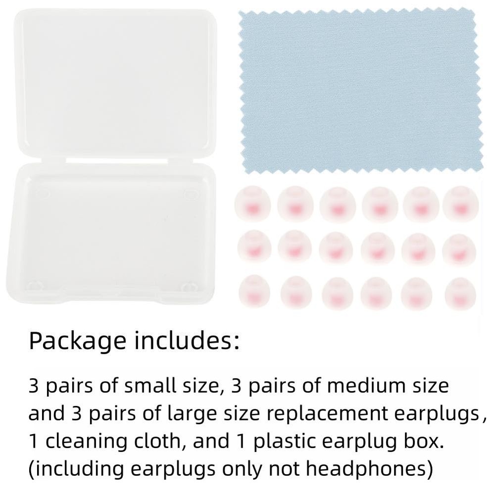 SNHTLS Earbud Replacement Tips Eartips Fit Most In-Ear Translucent red
