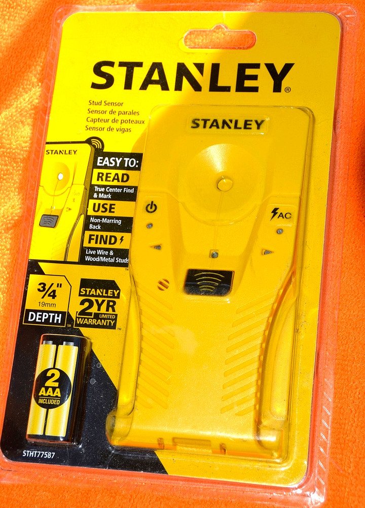Stanley STHT77587 3/4” Depth Stud Sensor Yellow/Black Sealed STHT77587