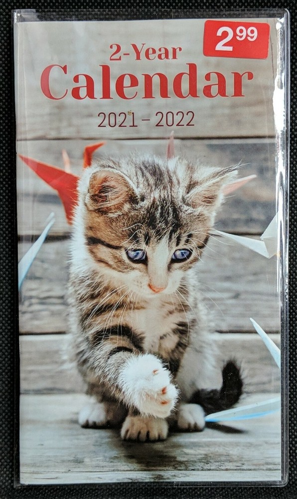 2-year Compact Calendar 2021-2022 4x6" New