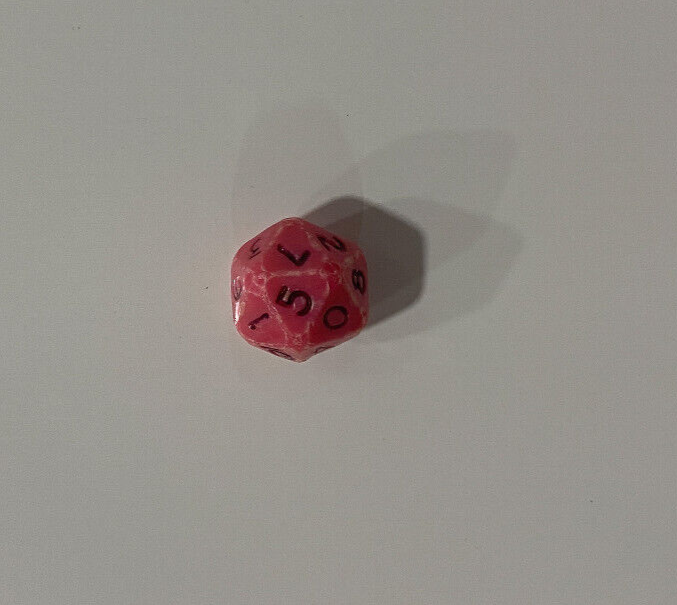 Dungeons and Dragons Opaque Pink d20 D&D